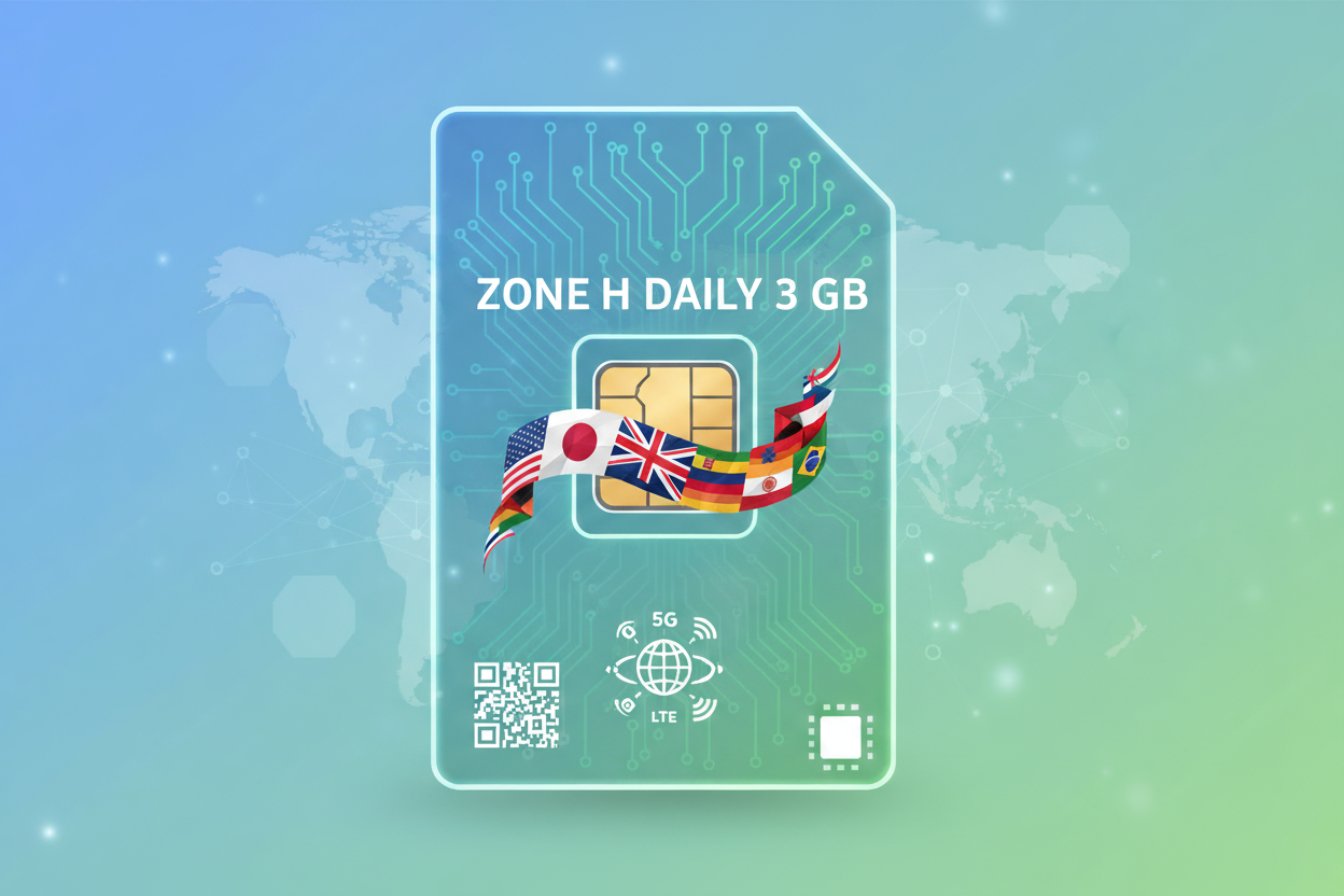 eSIM - JOYMulti-Region H (Daily 3GB) with flag