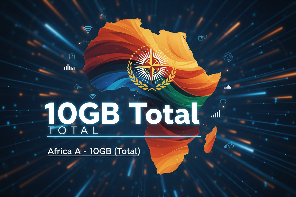 Africa A- 10GB(Total) with flag