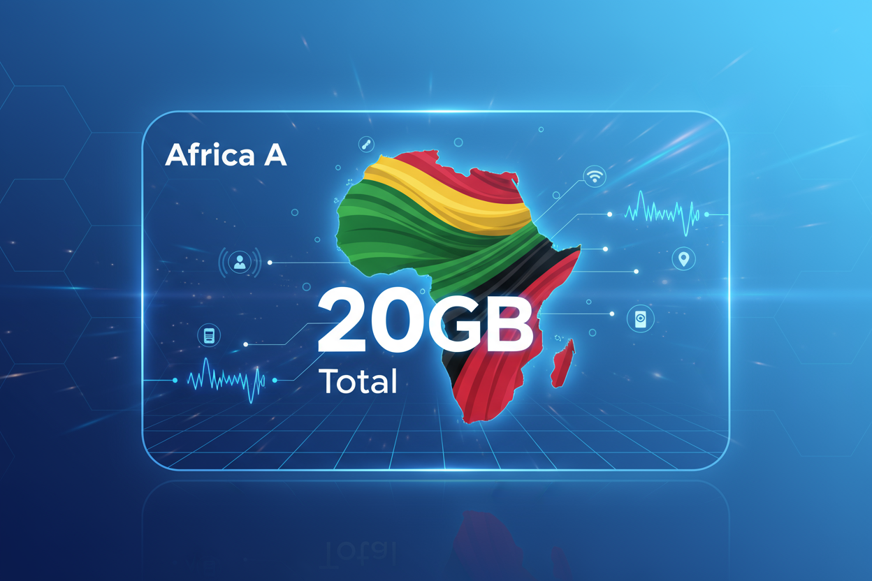 Africa A- 20GB(Total) with flag