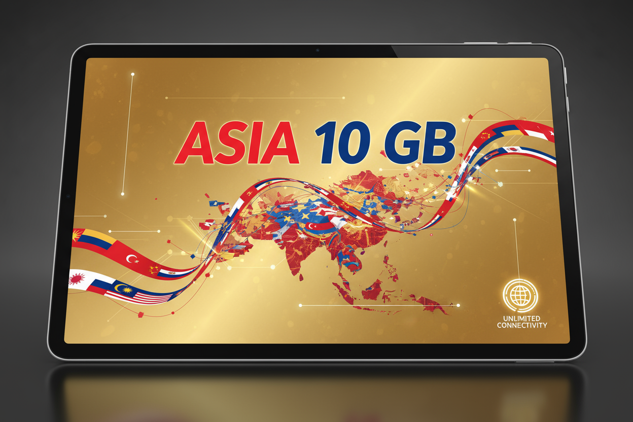 ASIA 10 GB with flag