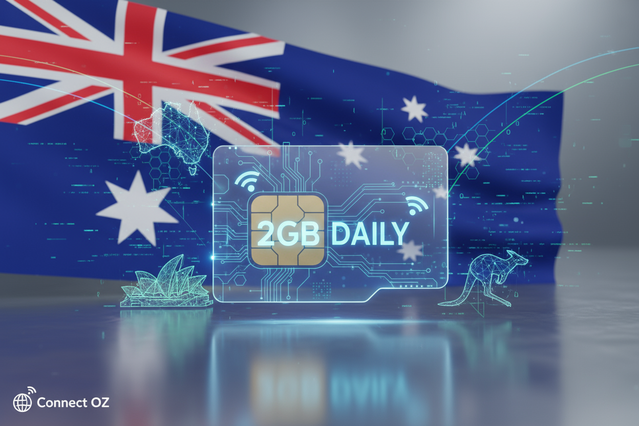 Australia -2GB(Daily) with flag