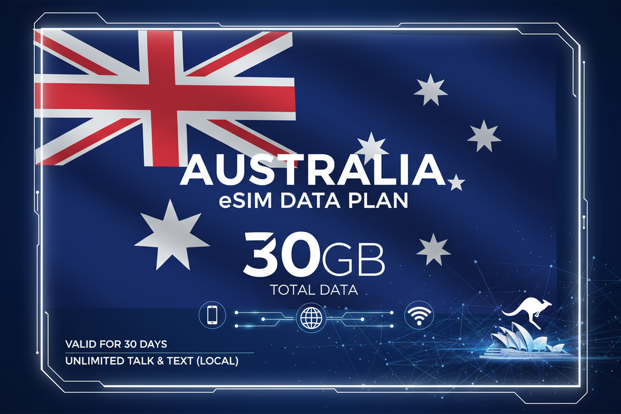 Australia-30GB(Total) with flag
