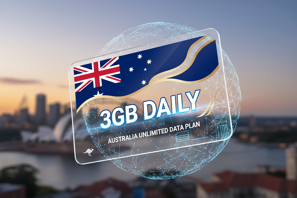 Australia -3GB(Daily) with flag