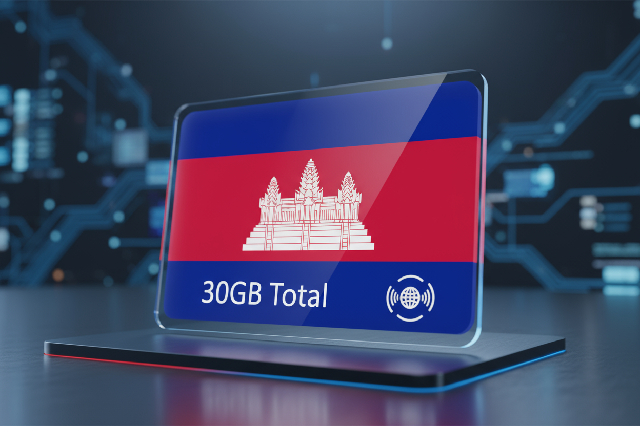 Cambodia-30GB(Total) with flag