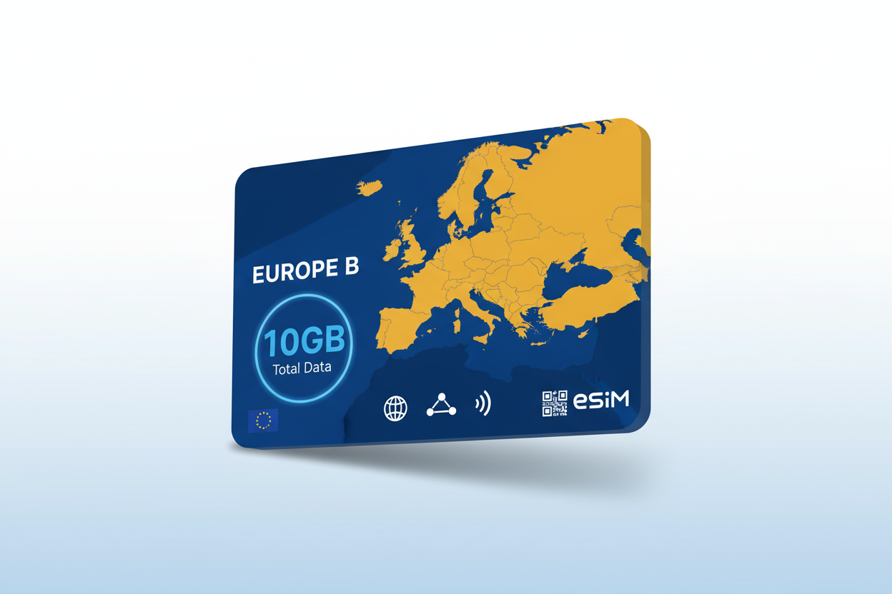 Europe B -combo pack-10GB(Total) with flag