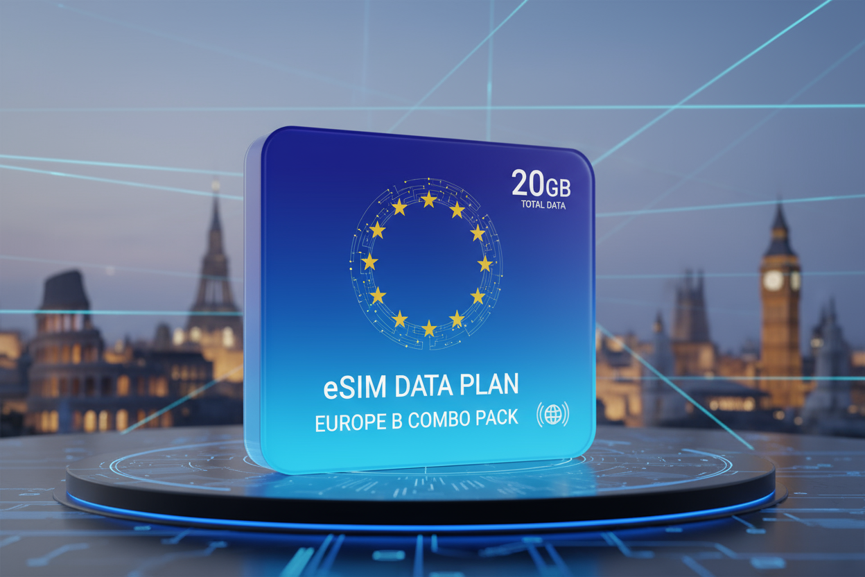 Europe B -combo pack-20GB(Total) with flag