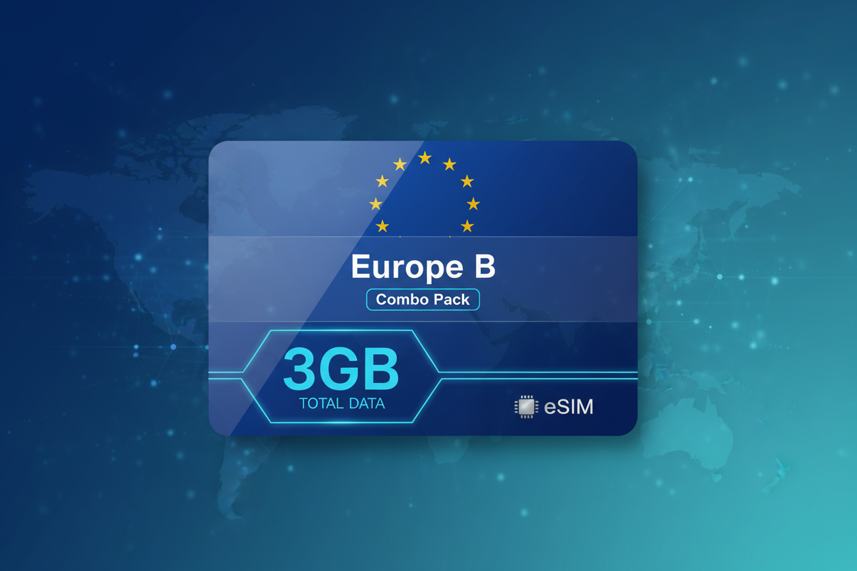 Europe B -combo pack-3GB(Total) with flag
