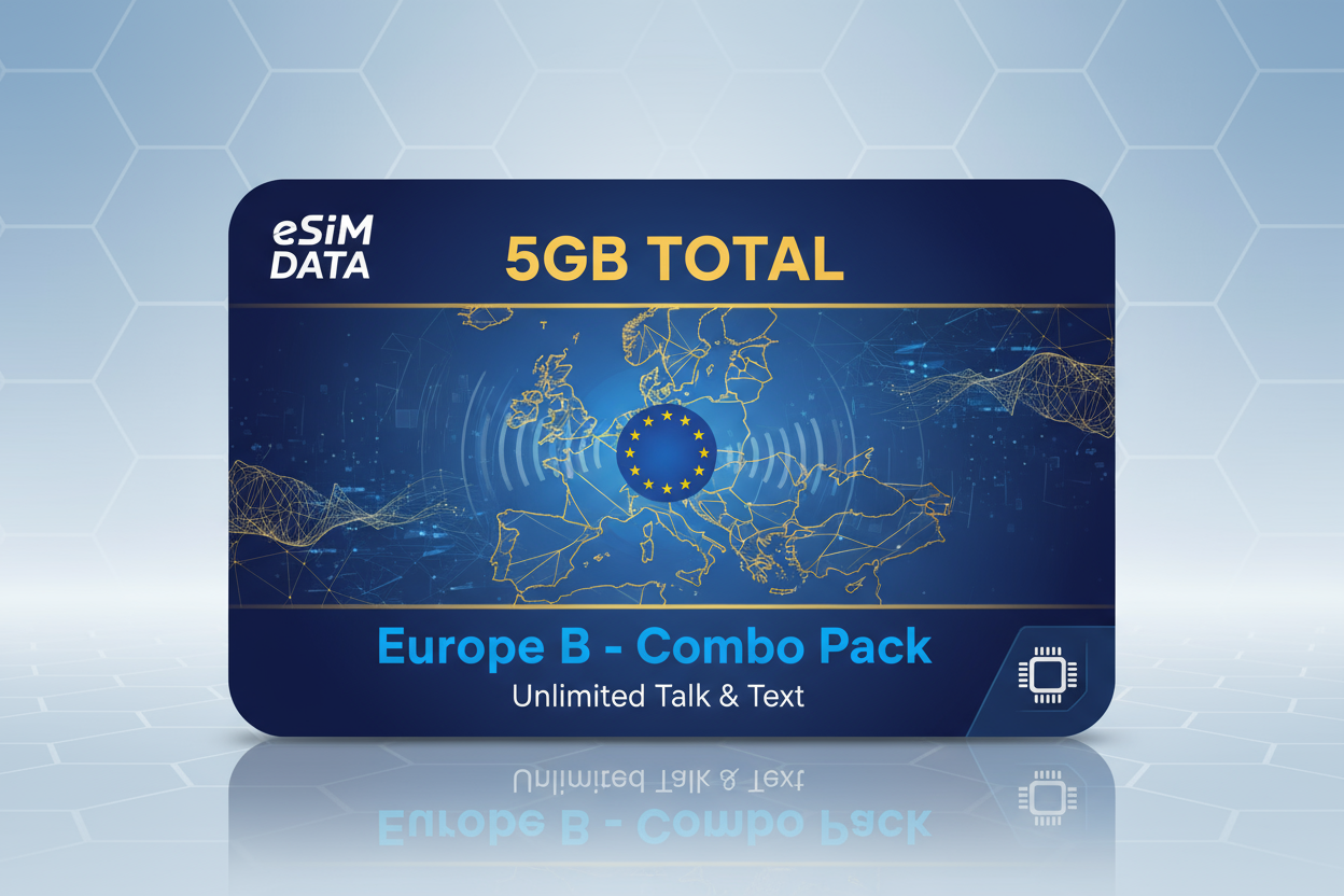 Europe B -combo pack-5GB(Total) with flag