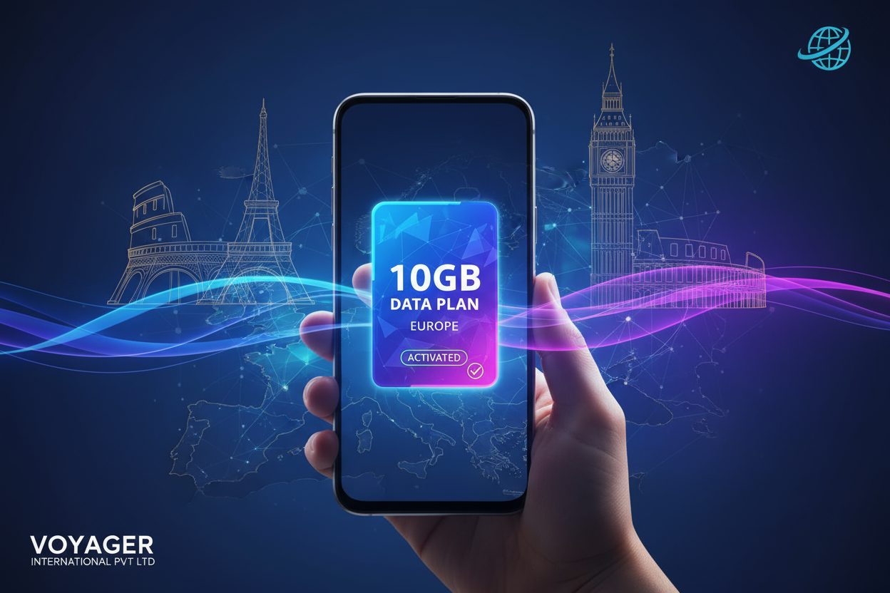 Europe esim 10GB voyager international pvt ltd