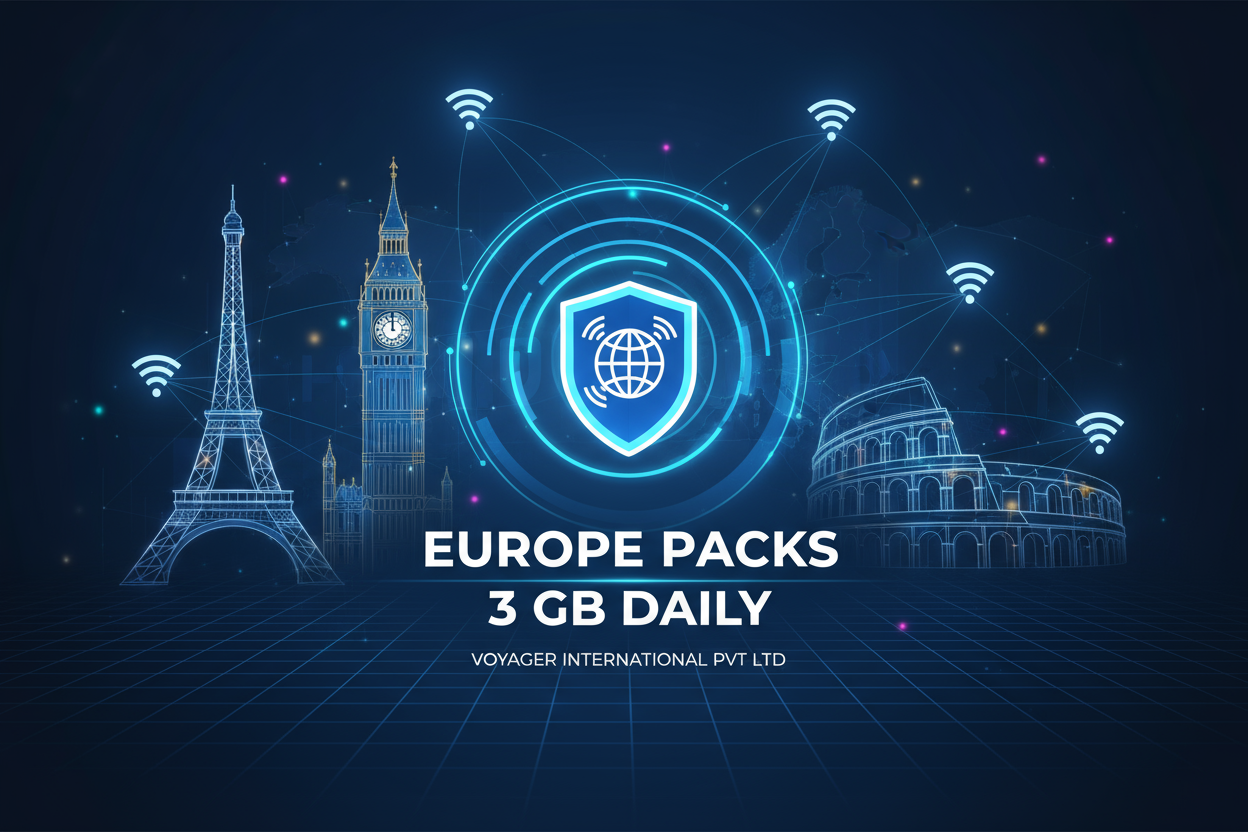 Europe Packs- 3 GB (Daily)  voyager international pvt ltd