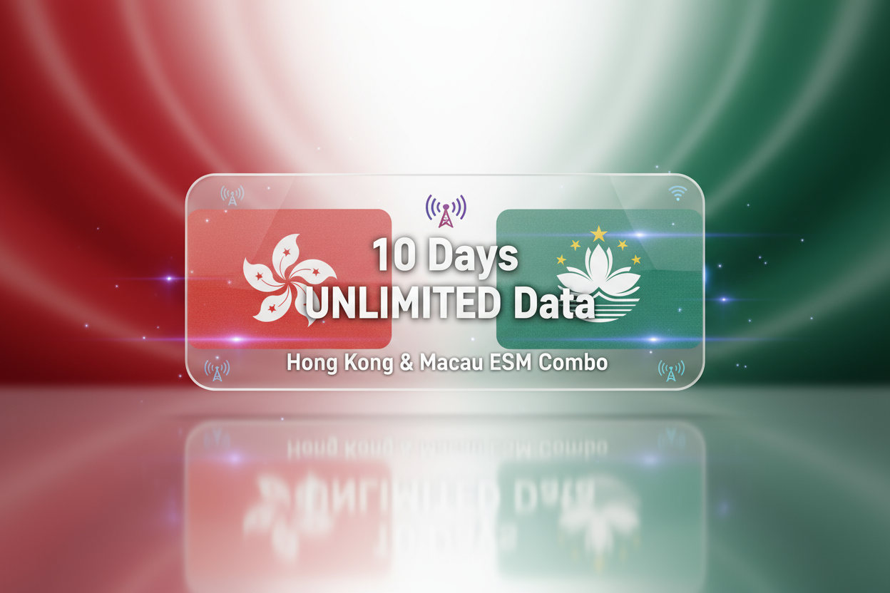 Hong Kong, Macau-combo pack- 10 UNLIMITED with flag