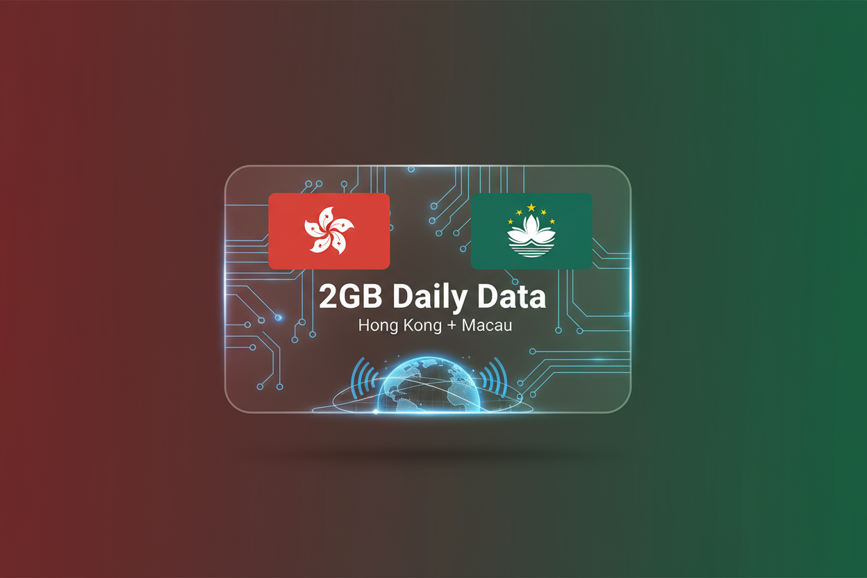 Hong Kong, Macau-combo pack- 2GB(Daily) with flag