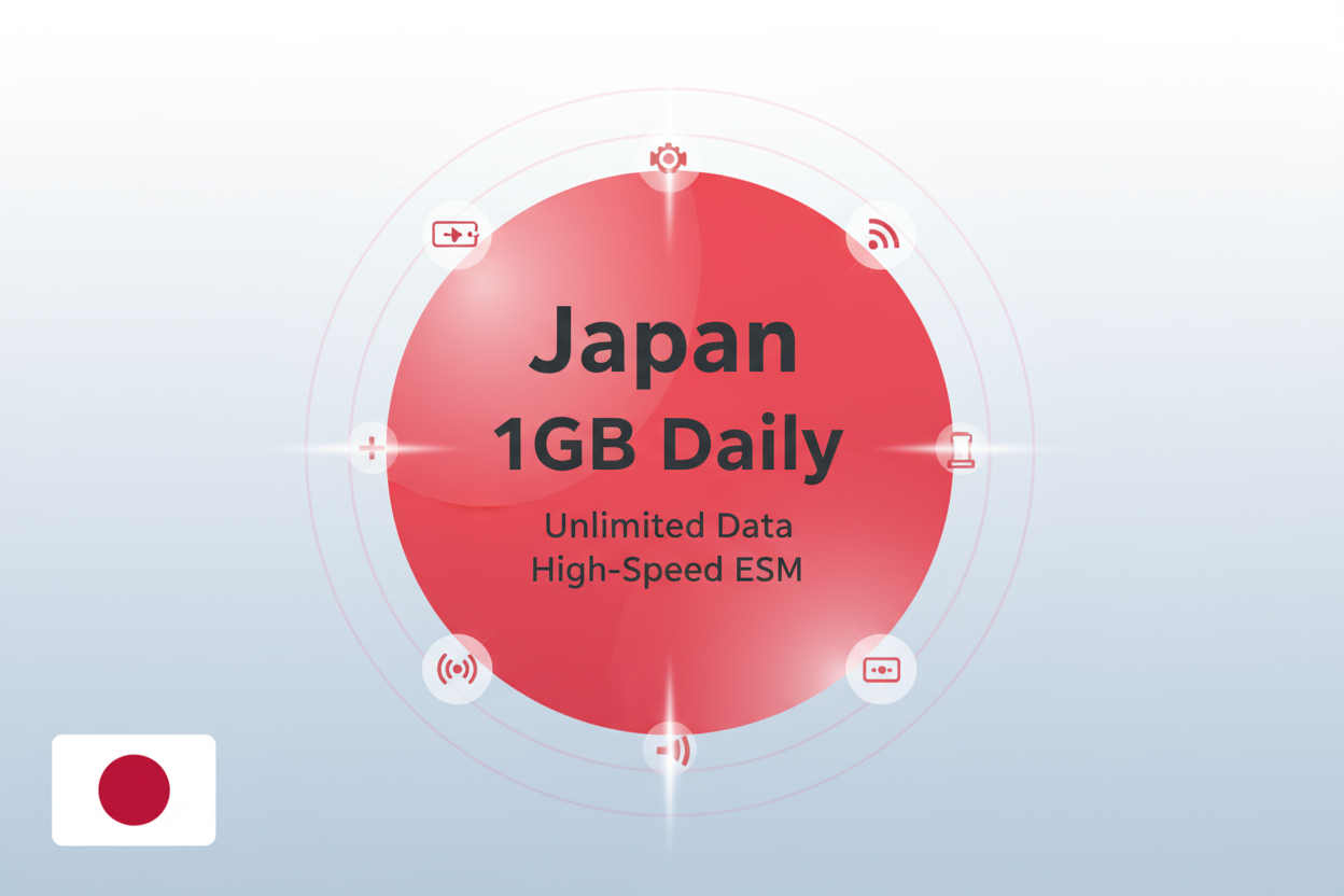 Japan-1GB(Daily) with flag