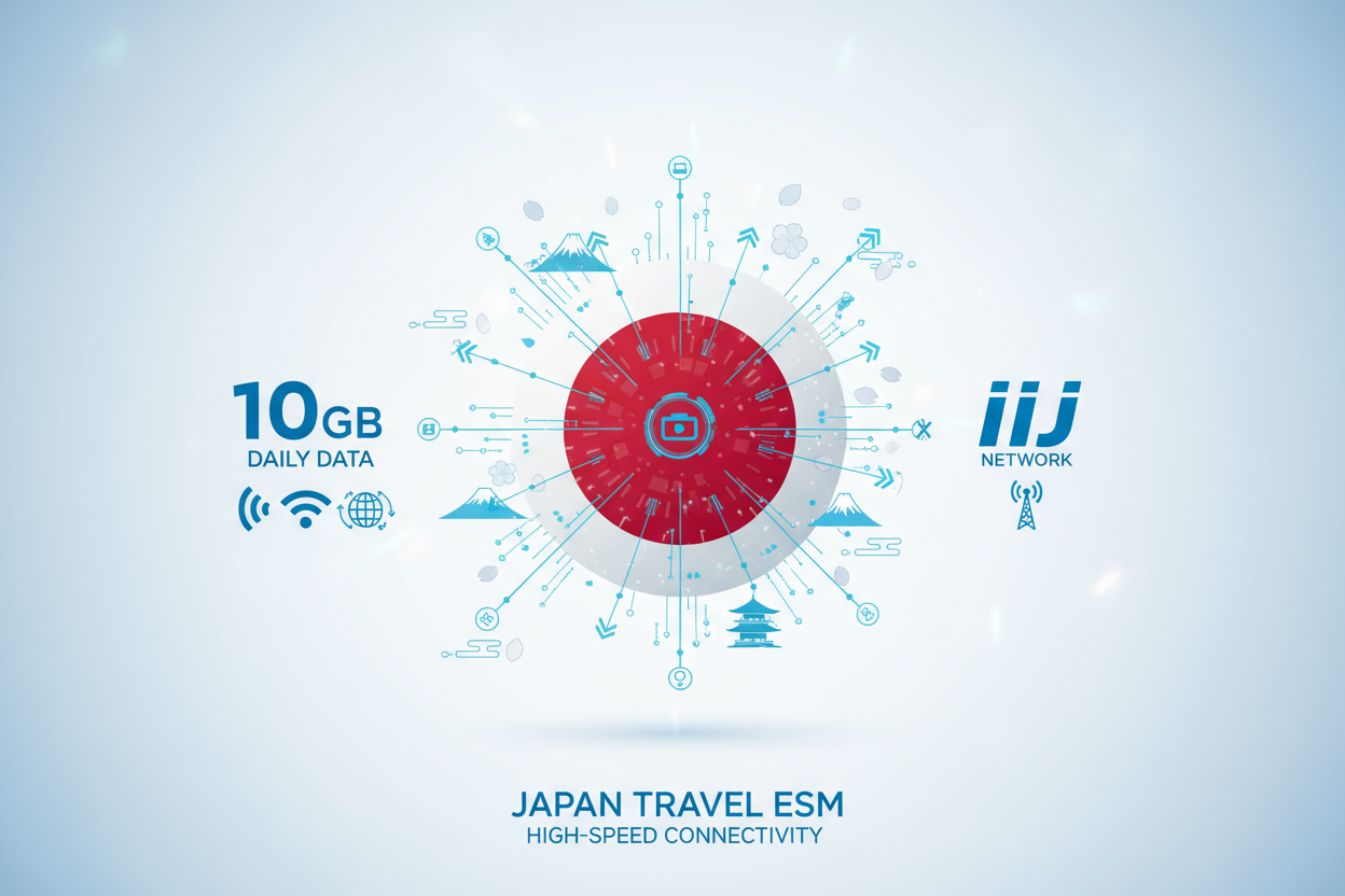 Japan-IIJ-10GB(Daily) with flag