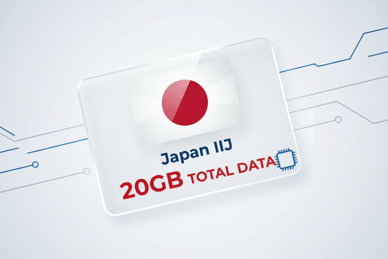 Japan IIJ -20GB(Total) with flag