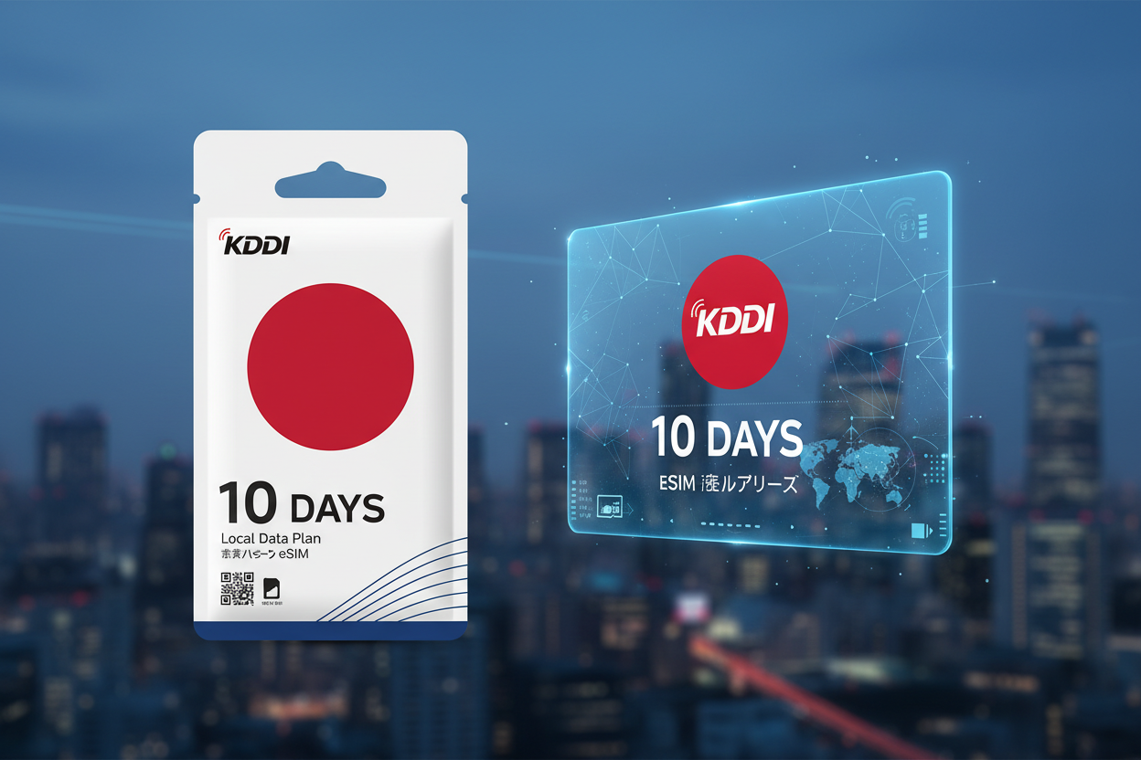 Japan KDDI Local 10Days with flag