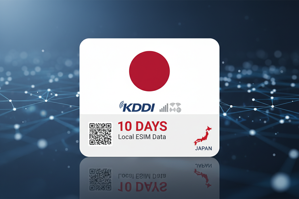 Japan KDDI Local 10Days with flag
