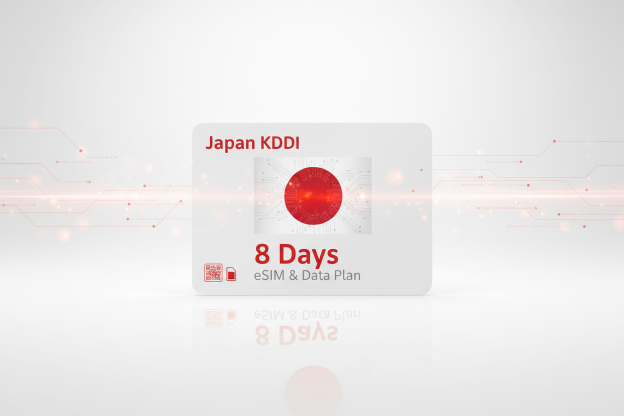 Japan KDDI Local 8Days with flag