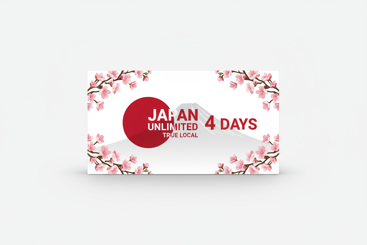JAPAN UNLIMITED TRUE LOCAL 4Days WITH FLAG