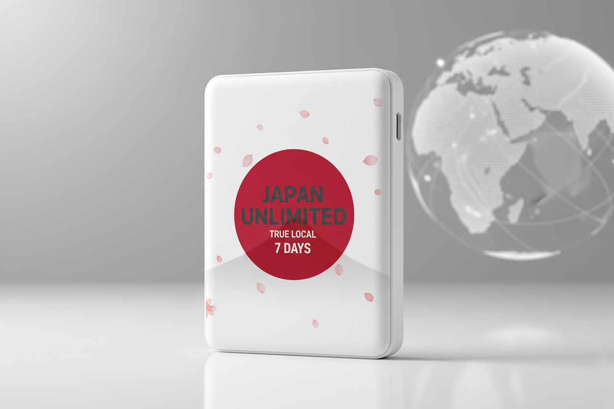 JAPAN UNLIMITED TRUE LOCAL 7Days WITH FLAG