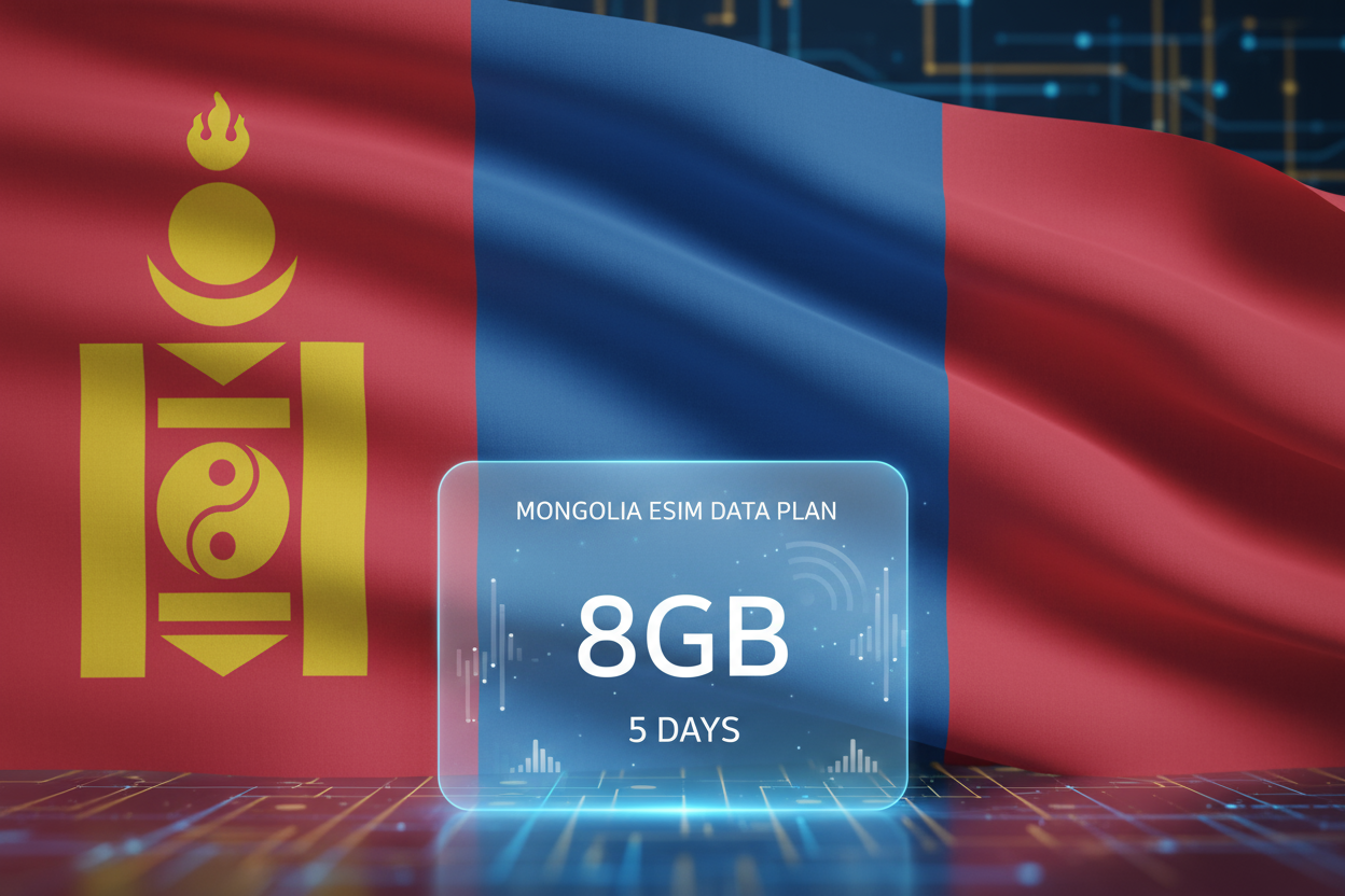 MONGOLIA 8GB 5days WITH FLAG