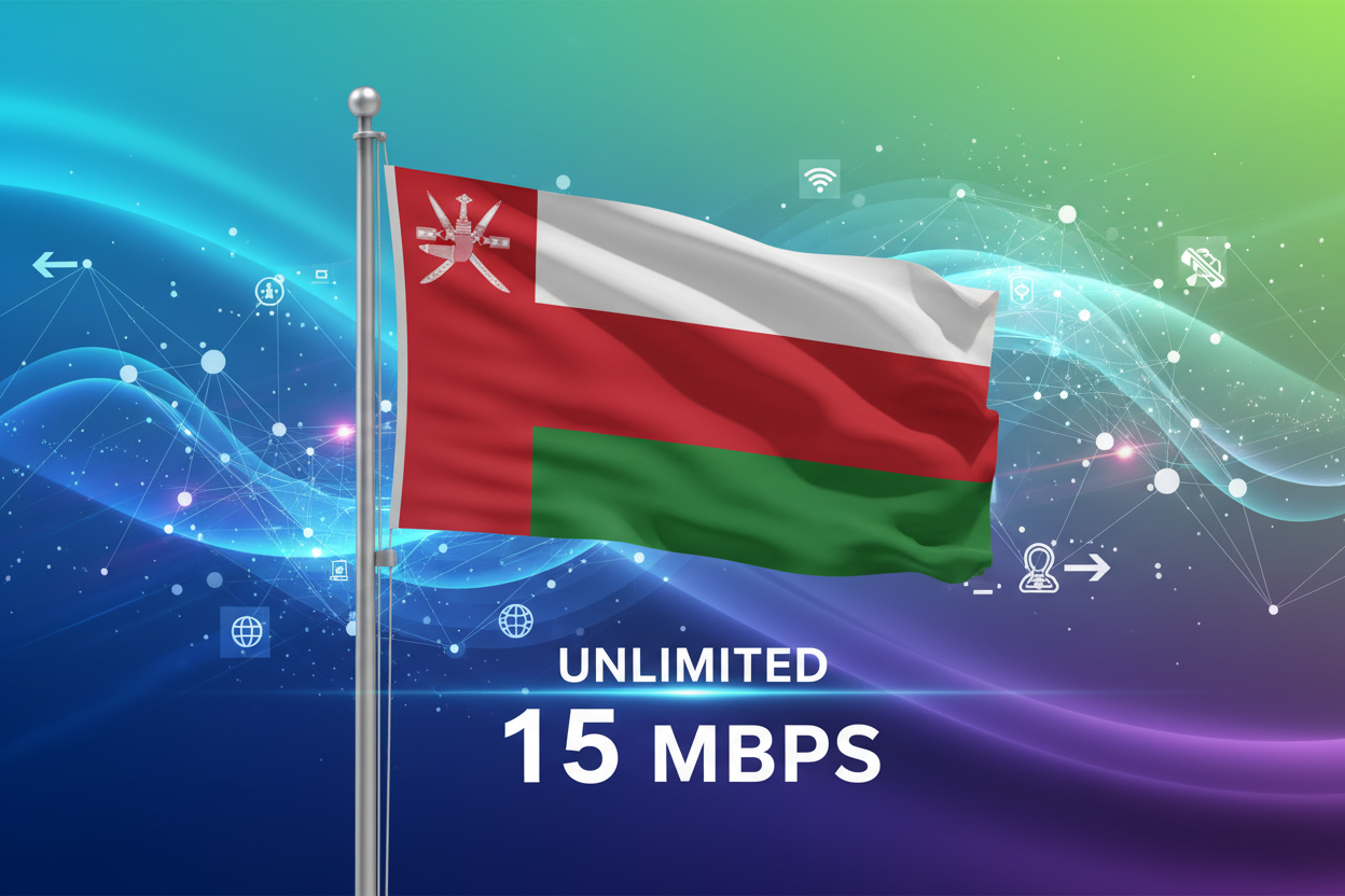 OMAN UNLIMITED 15 MBPS WITH FLAG