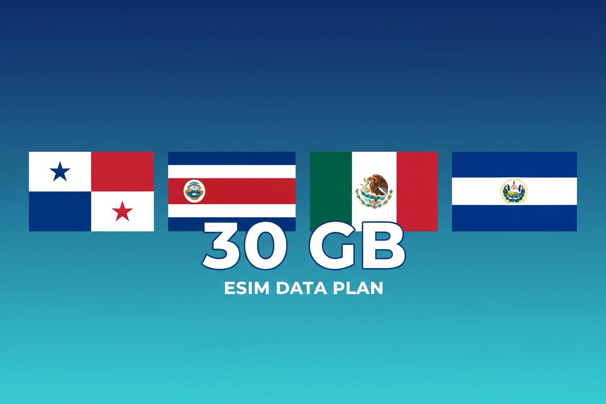 PANAMA COASTARICA MEXICO ELSALVADOR COMBO 30 GB with flag