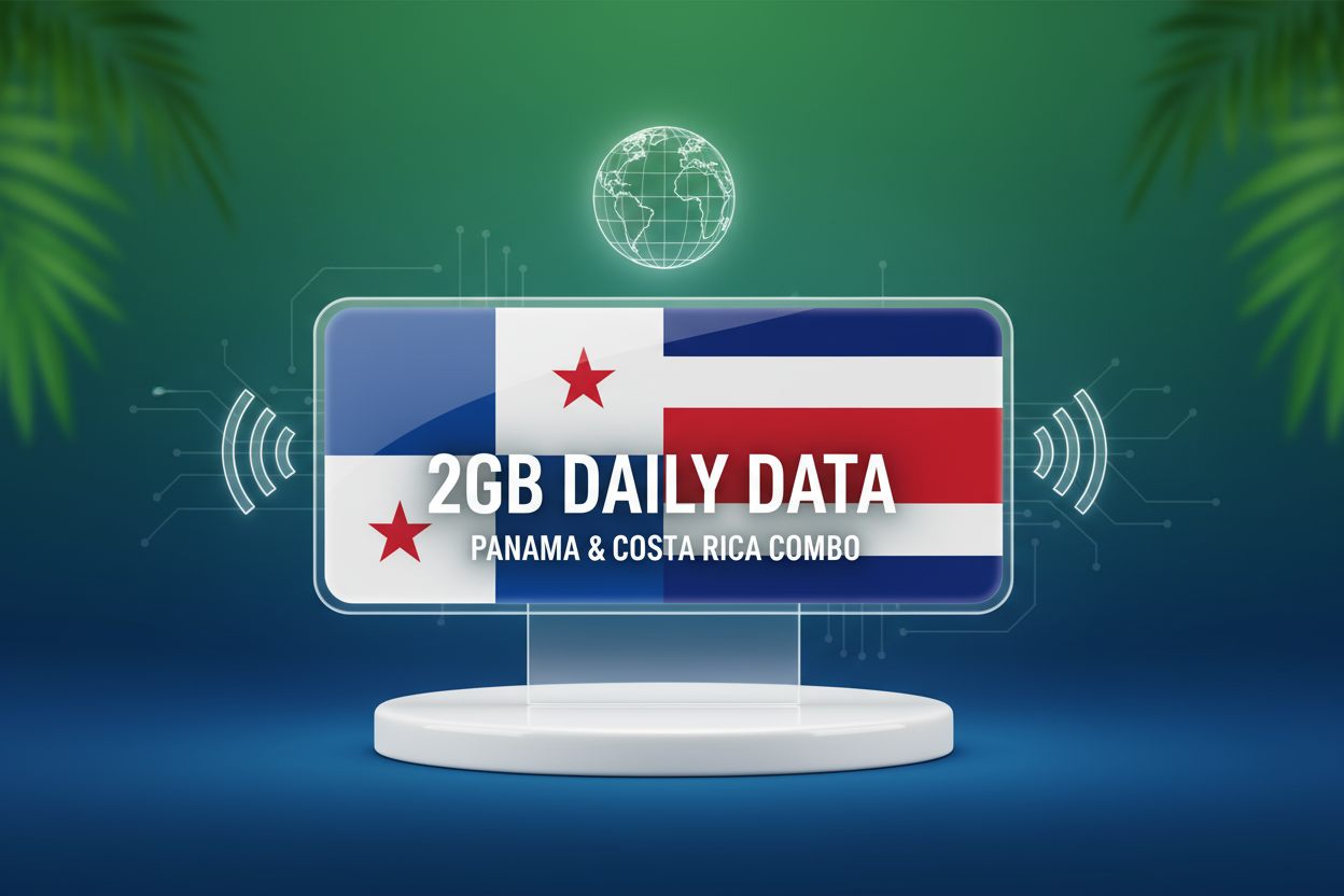 Panama & Costa Rica - combo packs- 2GB(Daily) with flaf