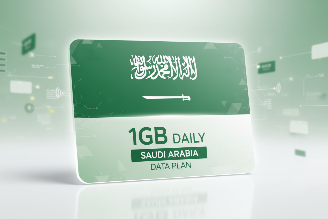 SAUDI ARABIA 1GB DAILY with flag
