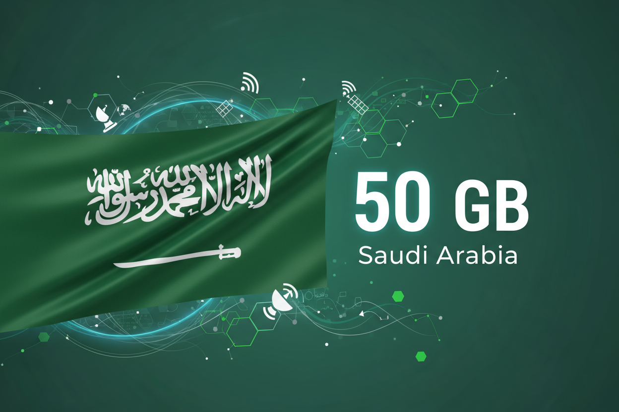 SAUDI ARABIA 50 GB with flag
