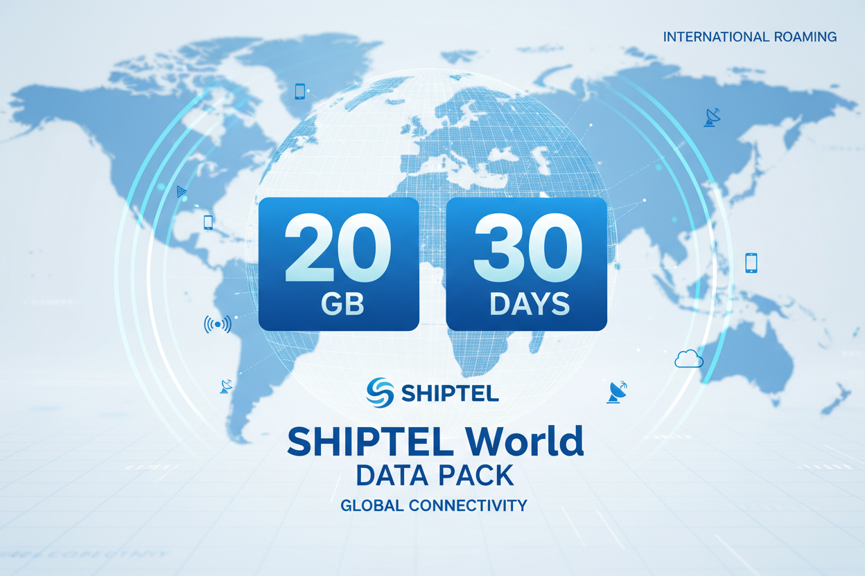 SHIPTEL World 20 GB 30 DAY image data packs