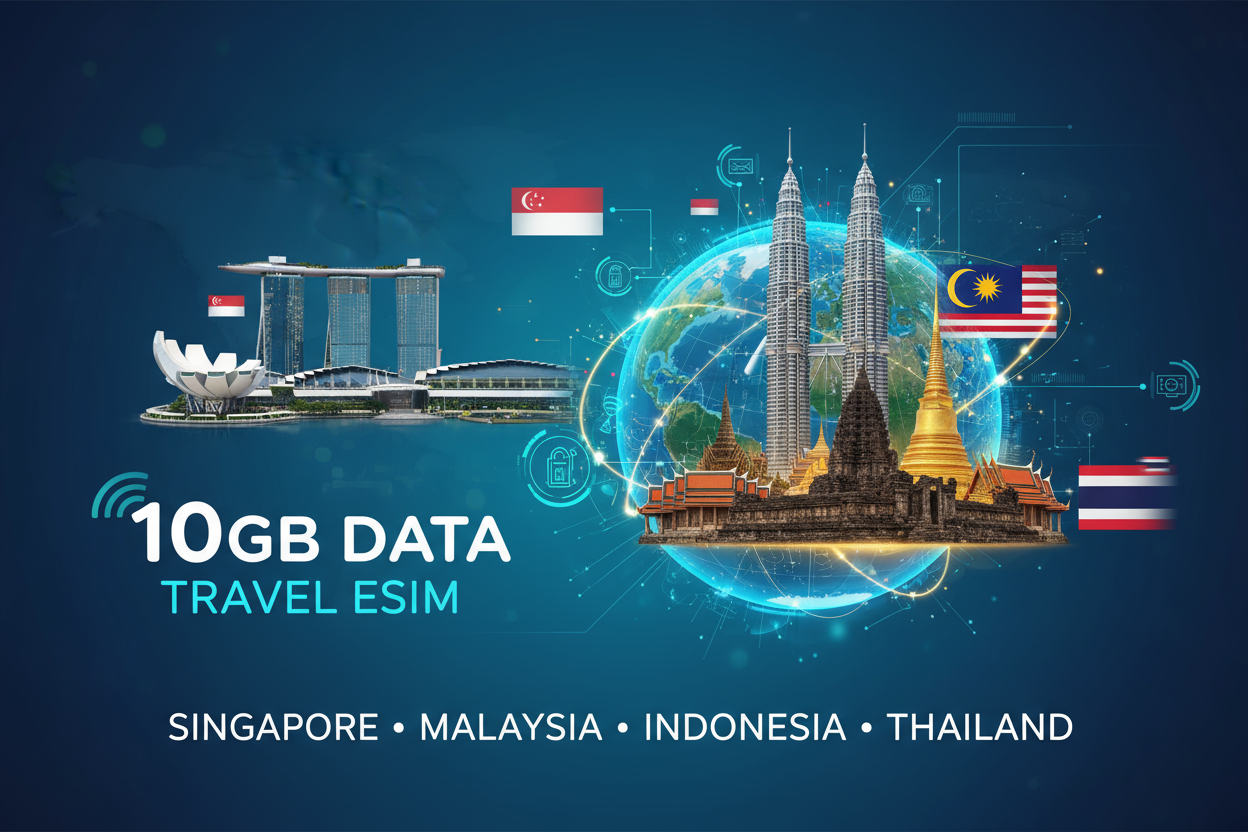 SINGAPORE MALASIA INDONESIA THAILAND COMBO 10 GB image