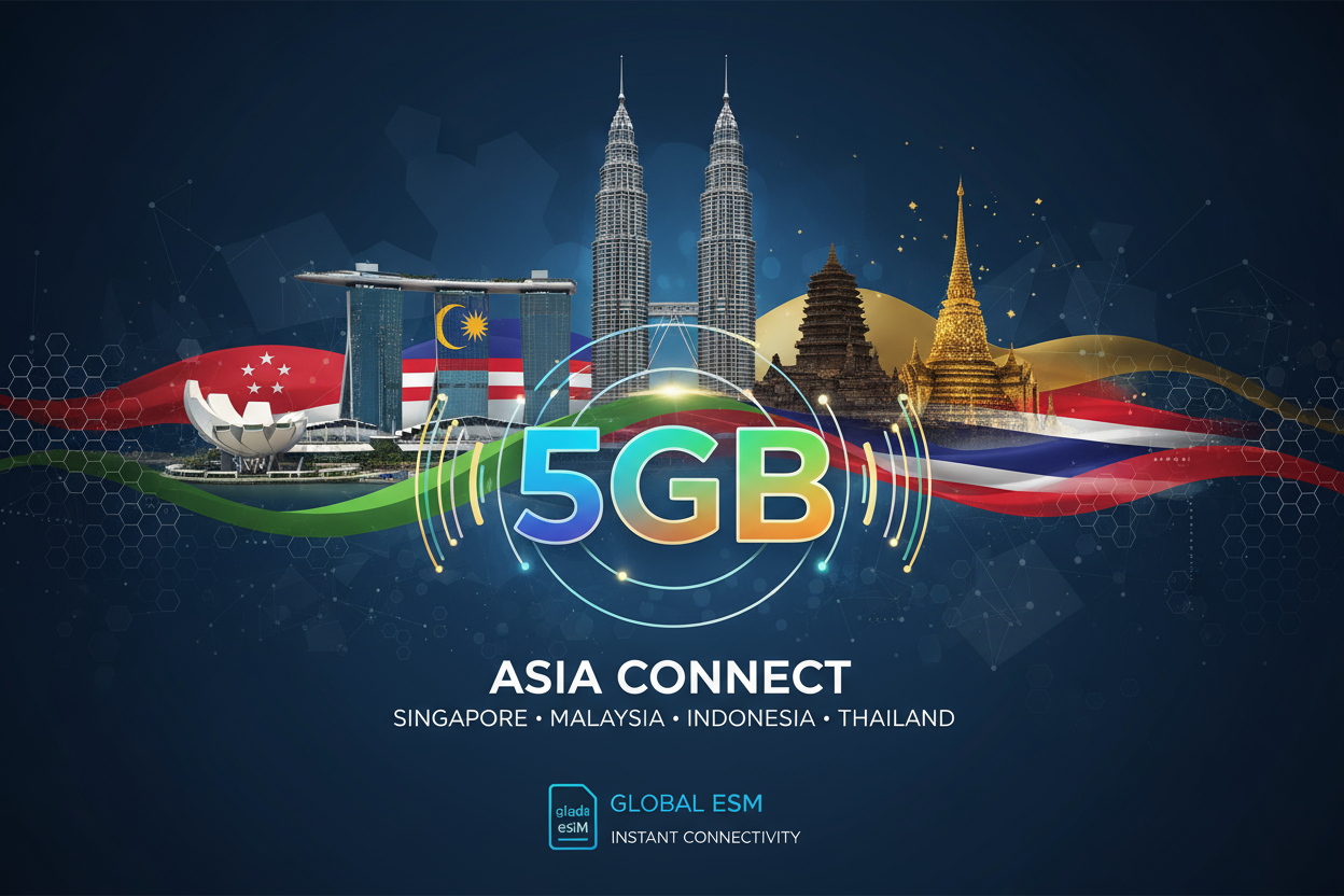 SINGAPORE MALASIA INDONESIA THAILAND COMBO 5 GB image