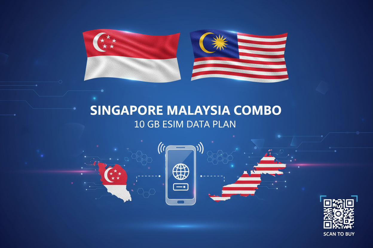 SINGAPORE MALAYSIA COMBO 10 GB with flag