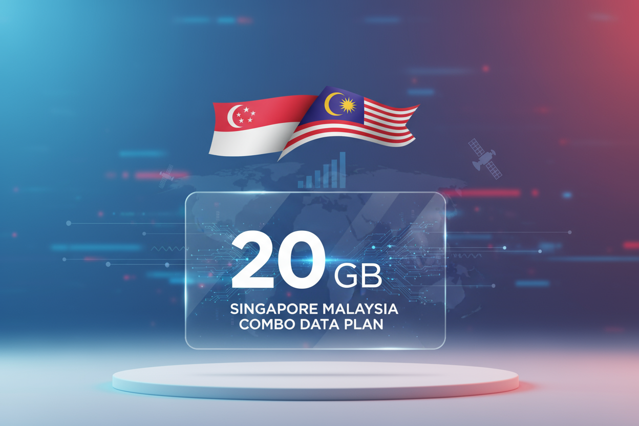 SINGAPORE MALAYSIA COMBO 20 GB with flag