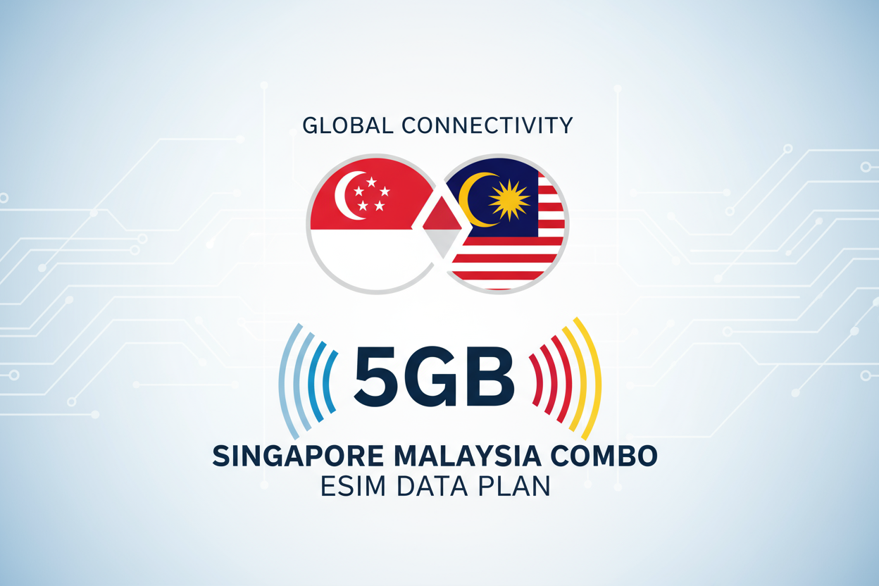 SINGAPORE MALAYSIA COMBO 5 GB with flag