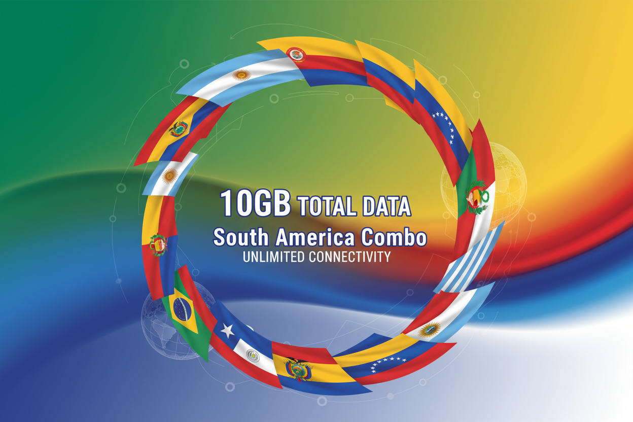 South Ameica Combo- 10GB(total) with flag