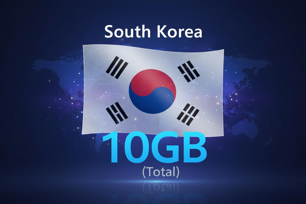 South Korea-10GB(Total) with flag