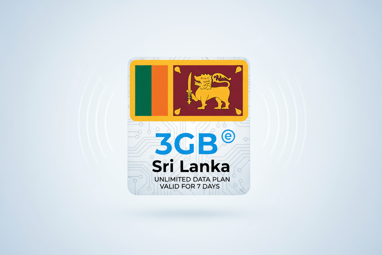Sri Lanka -3GB(Total) with flag