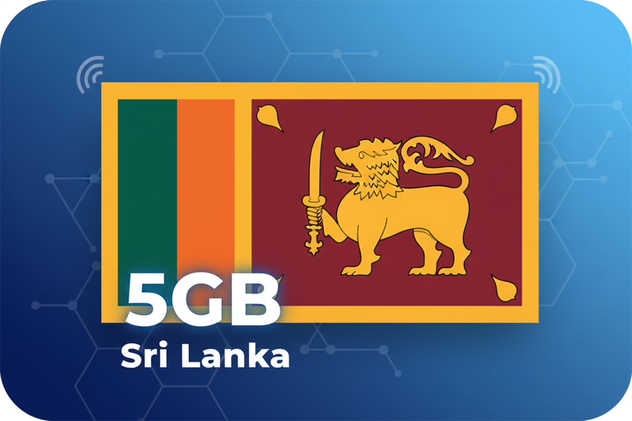 Sri Lanka -5GB(Total) with flag