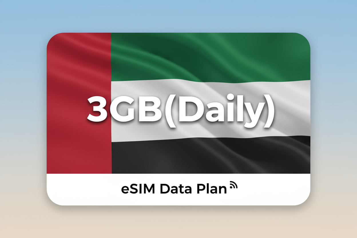 UAE -3GB(Daily) with flag