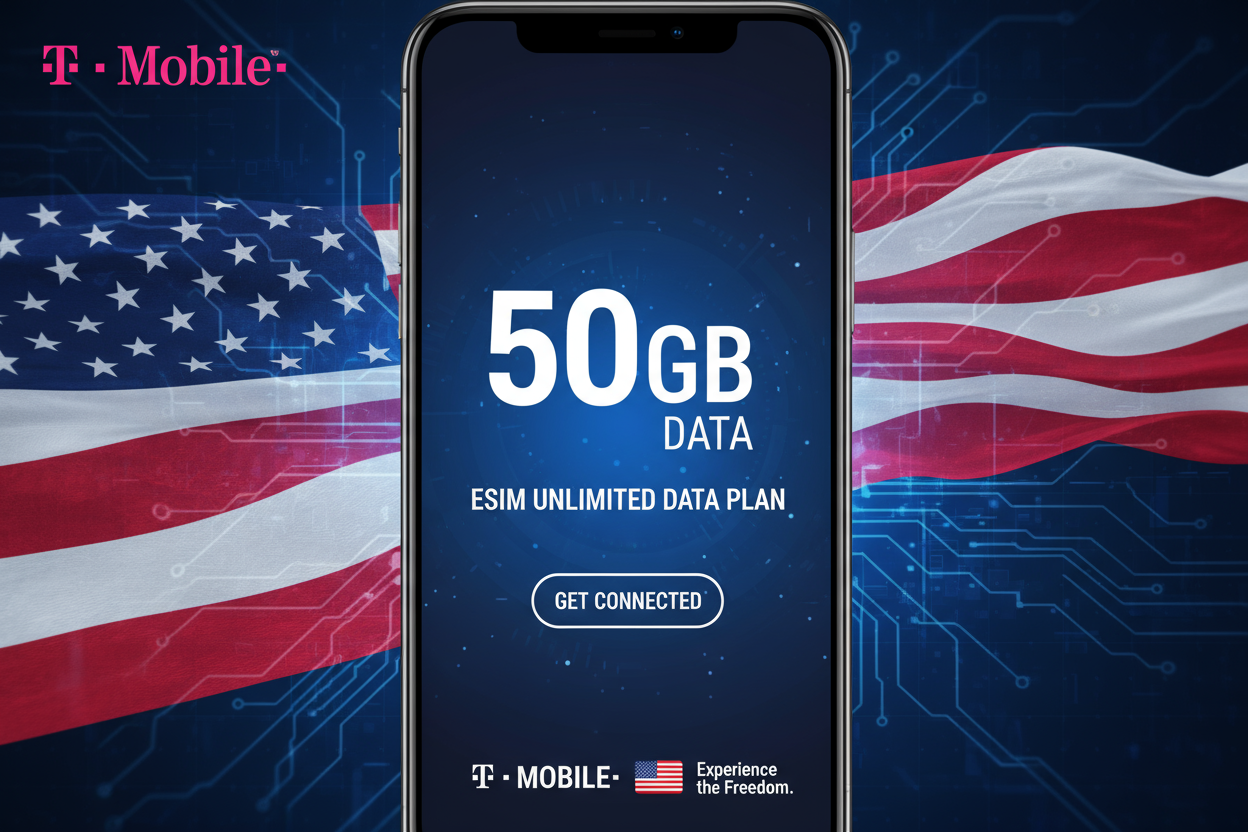 United States (T-Mobile)-50GB with flag
