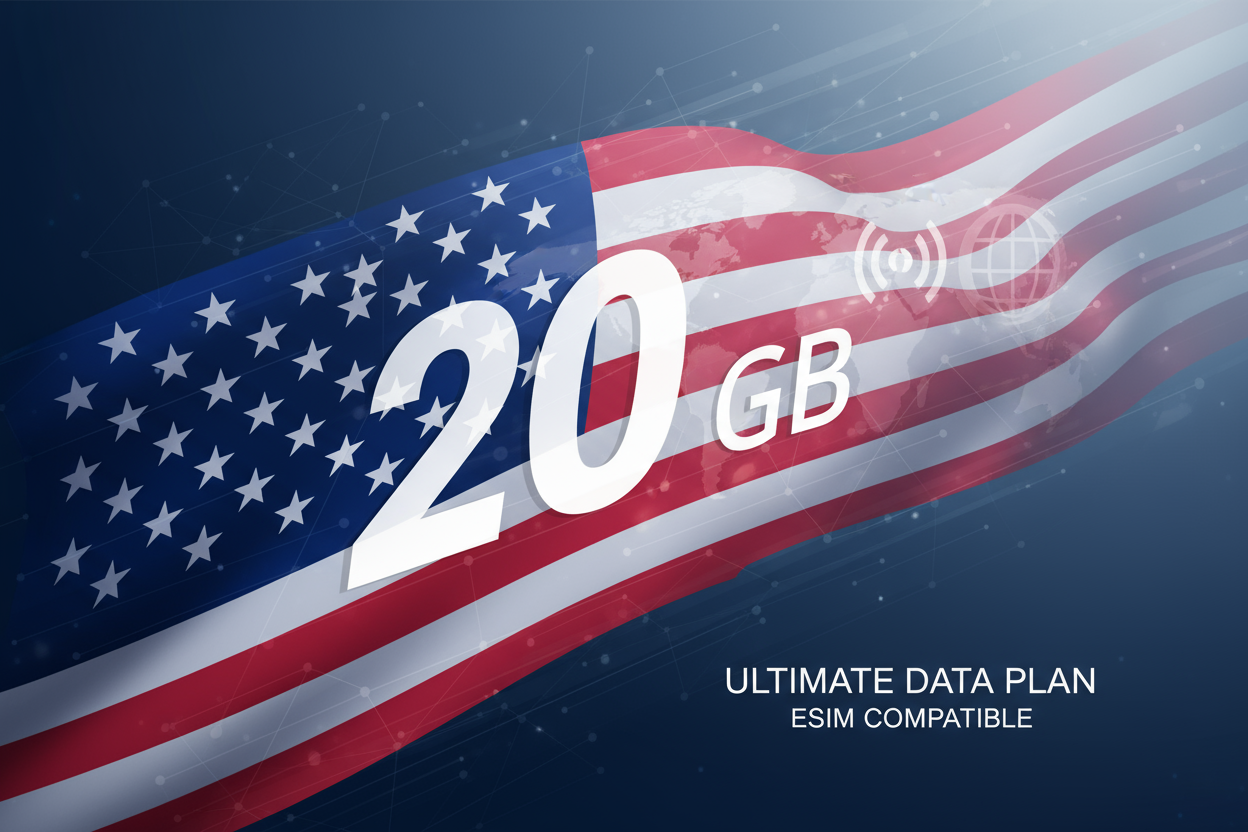 USA 20 GB with flag