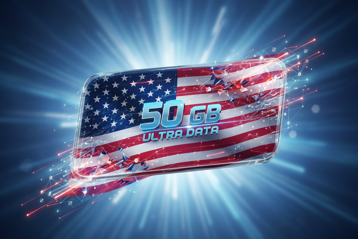 USA 50 GB with flag