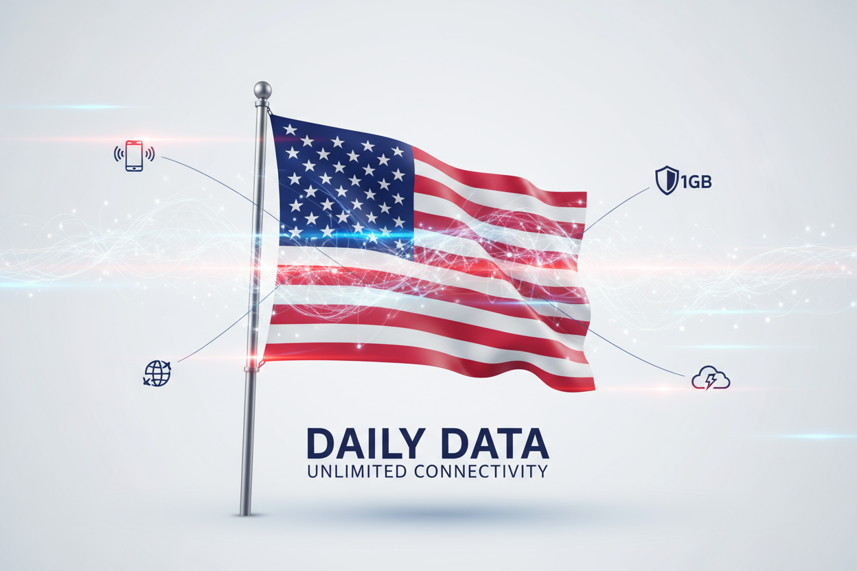 USA DAILY 1 GB with flag