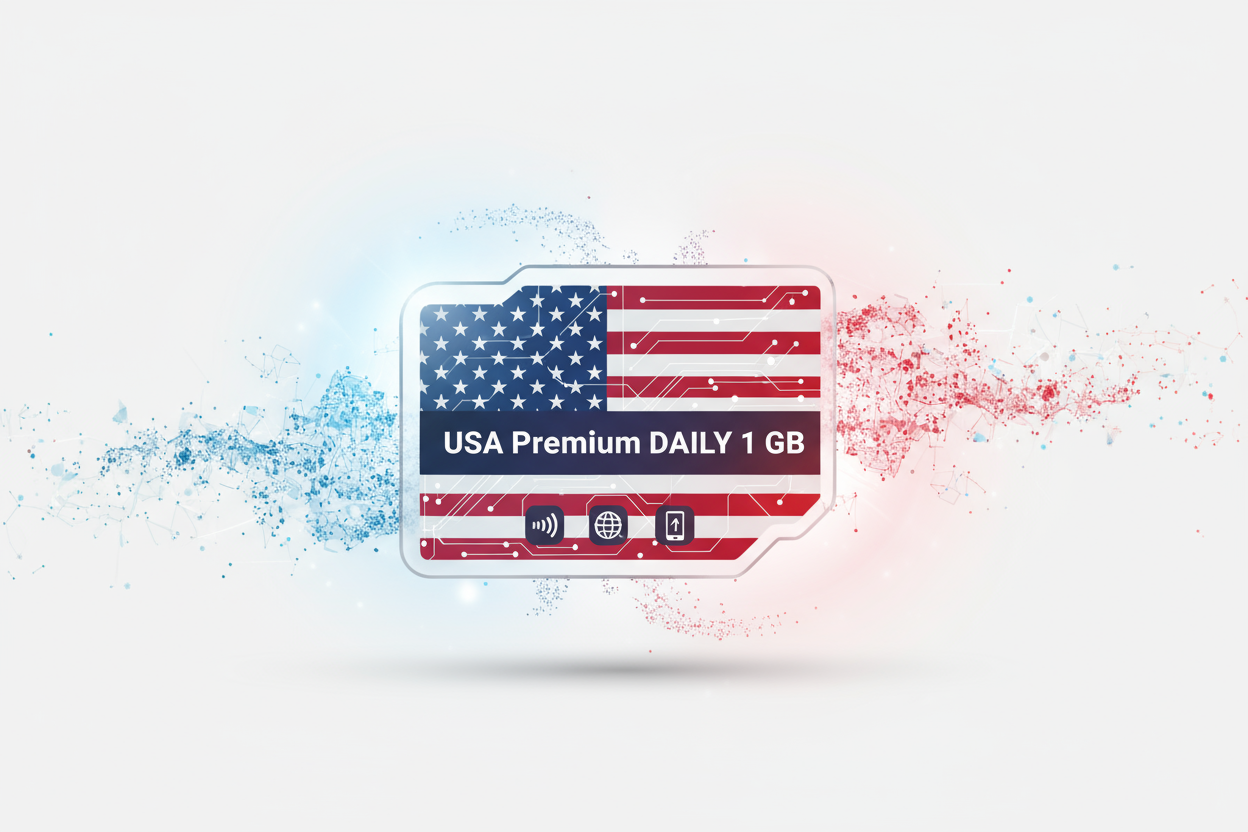 USA Premium DAILY 1 GB with flag