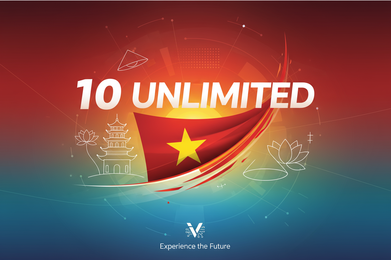 Vietnam - 10 UNLIMITED with flag