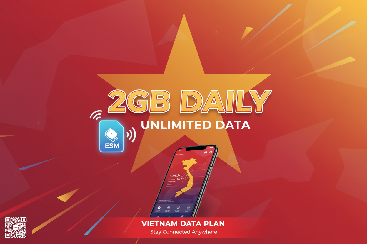 Vietnam - 2GB(Daily) with flag