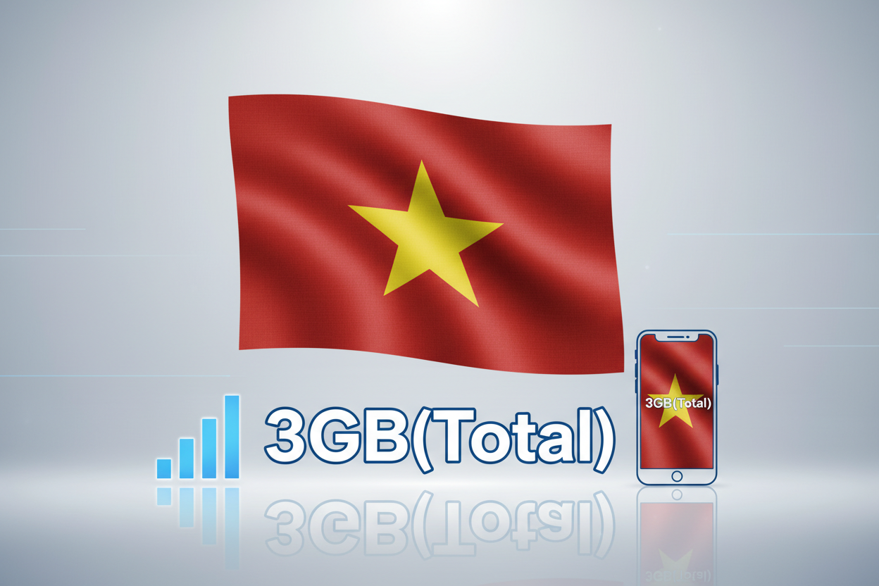 Vietnam - 3GB(Total) with flag