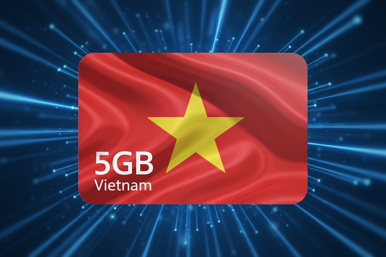Vietnam - 5GB(Total) with flag